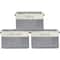 Sorbus; Sorbus 11" Gray Twill Caps Love Live Laugh Storage Basket Set; Category:Baskets; Image:4